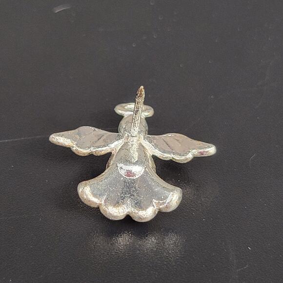 Crystal & Enamel Angel Lapel Pin Red Blue Accents 1 in Religious Patriotic USA - Picture 9 of 10